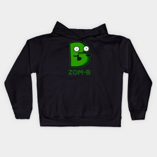 Zom-b Cute Halloween Zombie Alphabet Pun Kids Hoodie